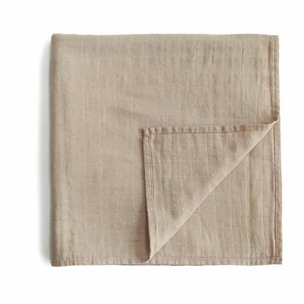Muslin Swaddle Blanket (Taupe)