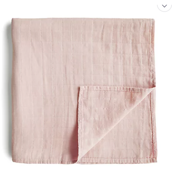 Muslin Swaddle Blanket (Blush Pink)