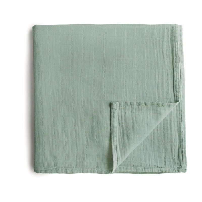 Muslin Swaddle Blanket (Sage Green)