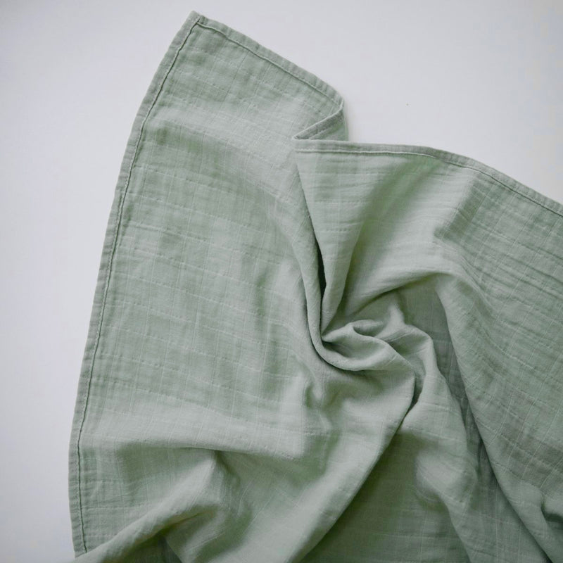 Muslin Swaddle Blanket (Sage Green)