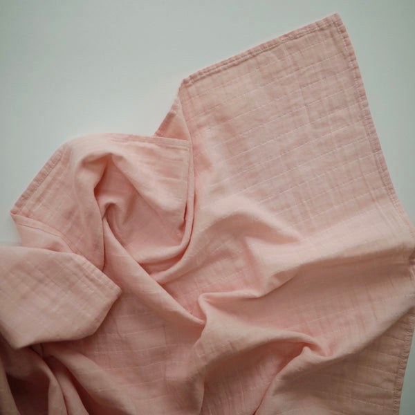 Muslin Swaddle Blanket (Salmon Pink)
